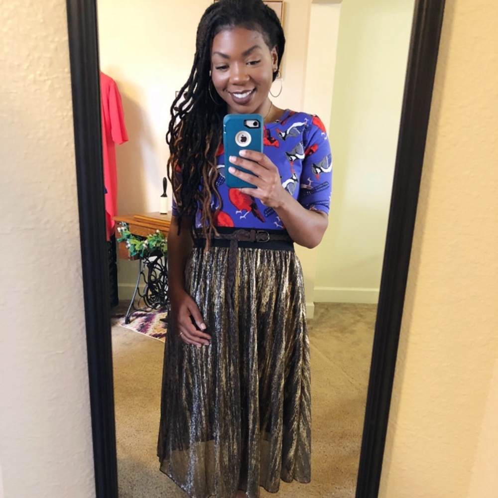LuLaRoe Bird Print Julia Dress
